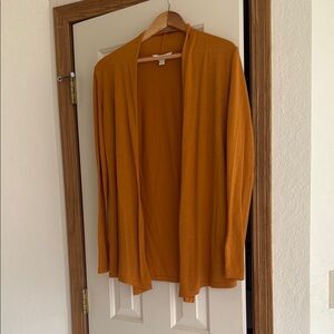 Market & Spruce Orange Knit Cardigan Sweater